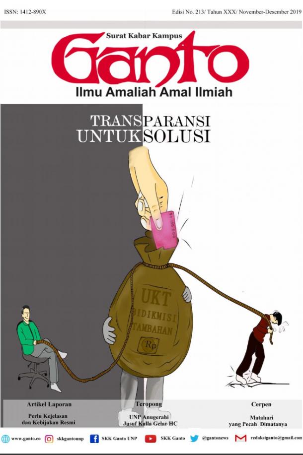 Taboid Ganto Edisi 213: Transparansi untuk Solusi